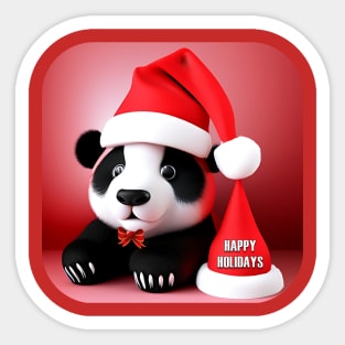 Santa Panda Sticker